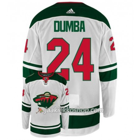 Miehille NHL Minnesota Wild Pelipaita MATT DUMBA 24 Adidas Valkoinen Authentic
